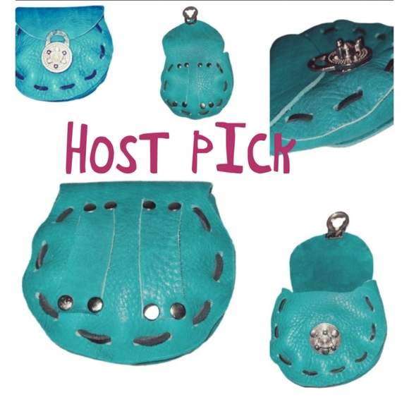 Handbags - HAND-TOOL TURQUOISE LEATHER BELT POUCH @msplf1949